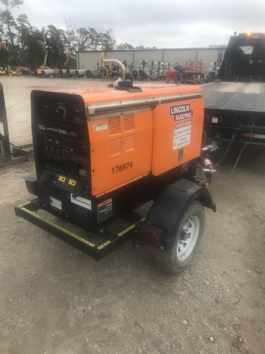 2021 Lincoln Electric Vantage 322 Vantage 322 Ready Pak 3 w/ Decals, ORANGE (includes trailer, cable rack, fender light kit) NO Telematics