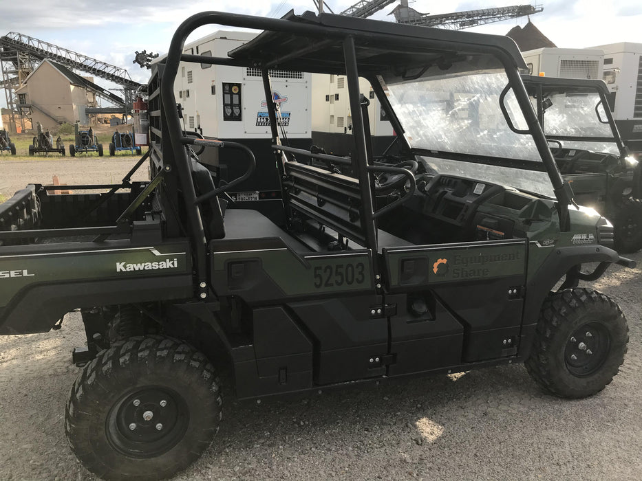 2019 Kawasaki Mule PRO-DXT Standard Options, Backup Alarm, Beacon, Plastic Hard Top, Poly Windshield, Horn Kit