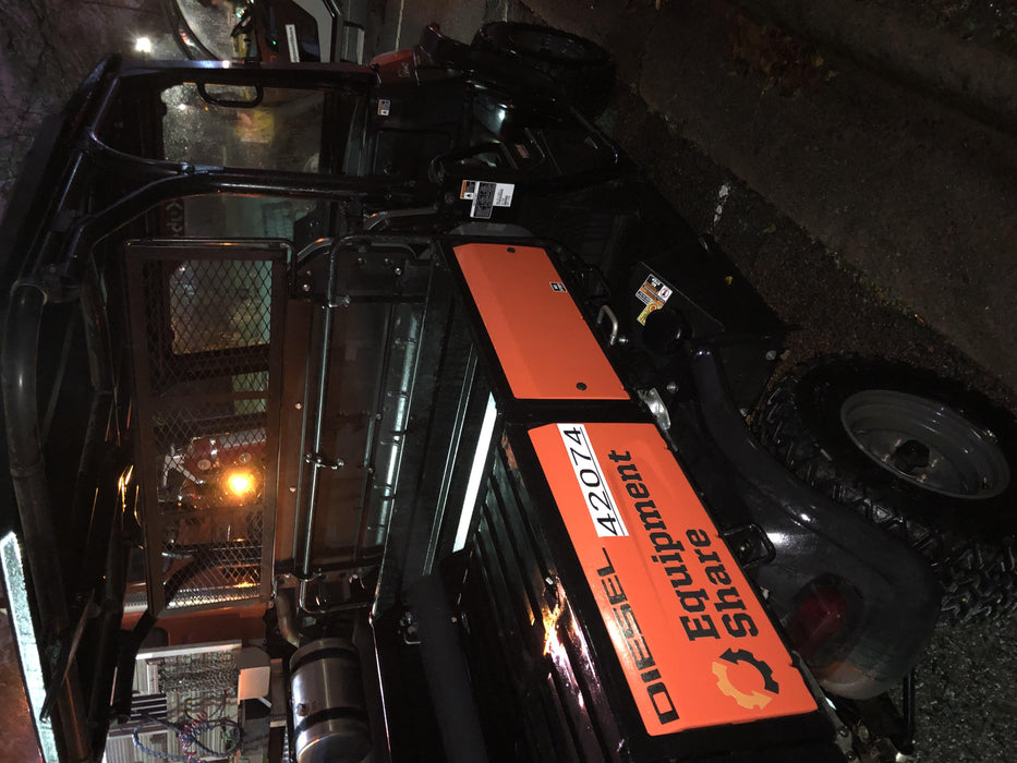 2019 Kubota RTV-X1140W-H 4wd Utility Cart, 4 Seat, Diesel, LED Strobe, Windshield Tempered Glass, Plastic Canopy, Wire Harness Kit, Backup Alarm