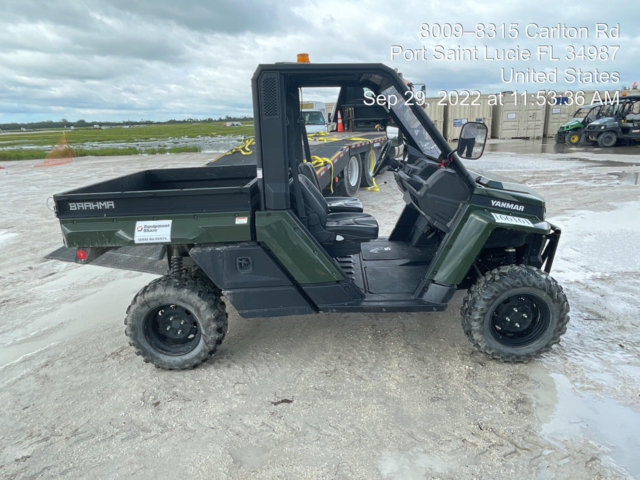 2021 Yanmar YU1000 Canopy, Steel Wheel, Poly WindShield, Beacon, Backup Alarm