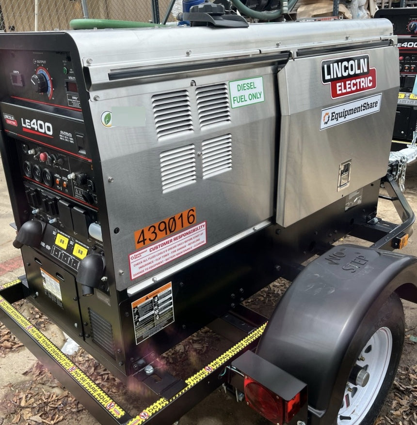 2024 Lincoln Electric LE400 Kubota V1505, Trlr, Cable Rack, Light Kit, ES Decals, T3