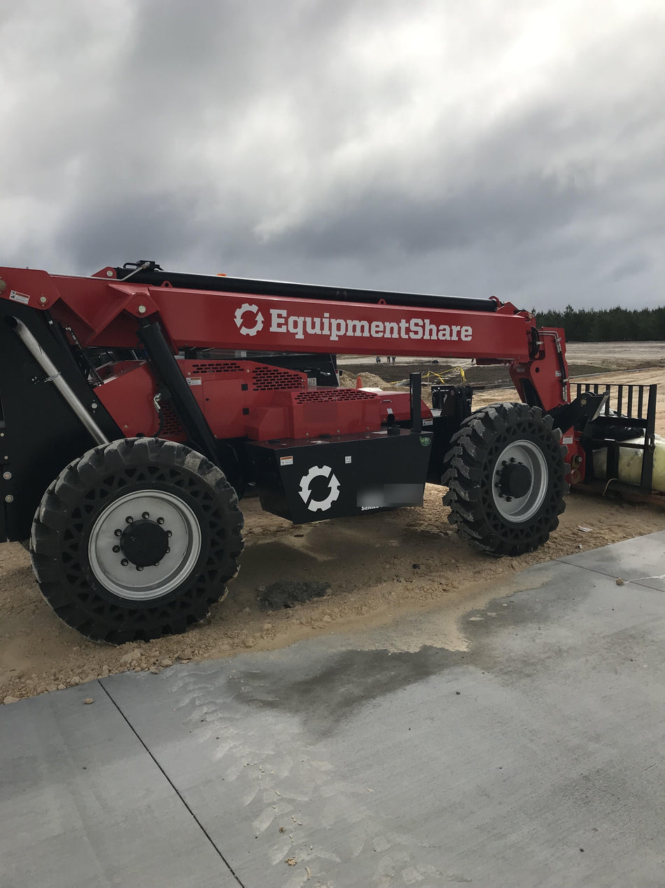 2019 Manitou MTA10055 Canopy, 120 HP, Solid Tires, Work Lights, Lift Hook, Auxiliary Hydraulics 66" Carriage and 60" Forks
