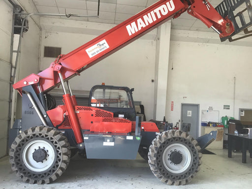 2018 Manitou MTA10055 Manitou MTA 10055 w/Cab/Heat/AC, Work Lights/Strobe, Aux Hyd, Solid Tires, Lift Hook, 66" Carriage, 60" Forks