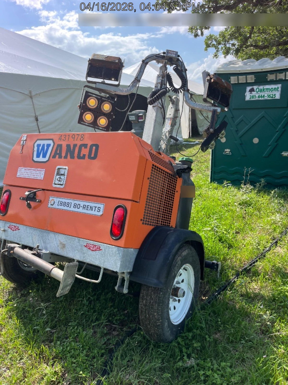 2024 Wanco WLTT-4MM4K Diesel, Deep Sea Controller, Shore Power Plug, Auto Start, (4) 350W LED Floodlights, 4kW Generator, 60 Gal Fuel Tank, 2" Ball, T3