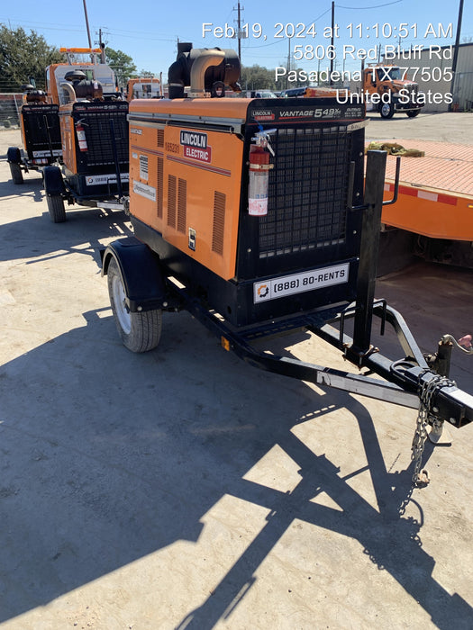 2021 Lincoln Electric Vantage 549X Ready Pak 3, ORANGE (includes trailer, cable rack, fender light kit)