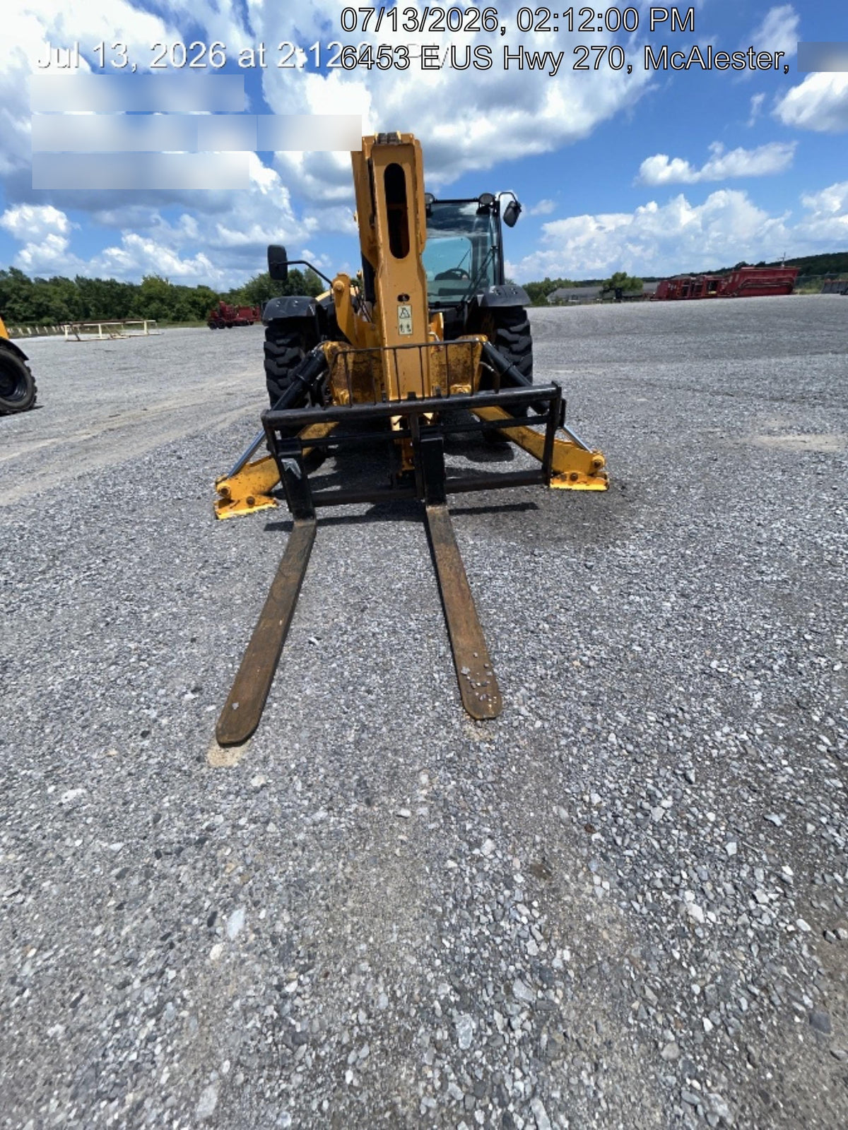 2019 JCB 512-56 Cab/Heat/Air, 109 HP, Solid Tires, STD Worklight, Beacon, Aux Hydraulics, Lifting Eye, Back up Alarm w/66" Carriage/60" Forks