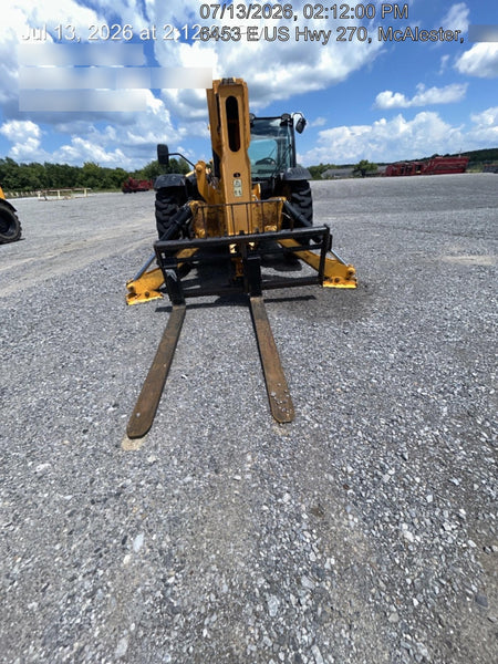 2019 JCB 512-56 Cab/Heat/Air, 109 HP, Solid Tires, STD Worklight, Beacon, Aux Hydraulics, Lifting Eye, Back up Alarm w/66" Carriage/60" Forks