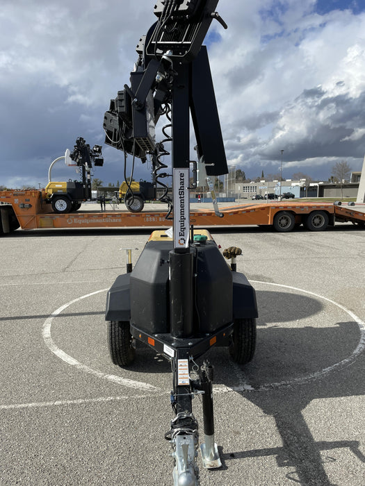 2022 Allmand NLV3GR (4) LED Light Fixture 350W, 23' Vertical Mast, 3kW Prime, Towable, ES Decals, T3