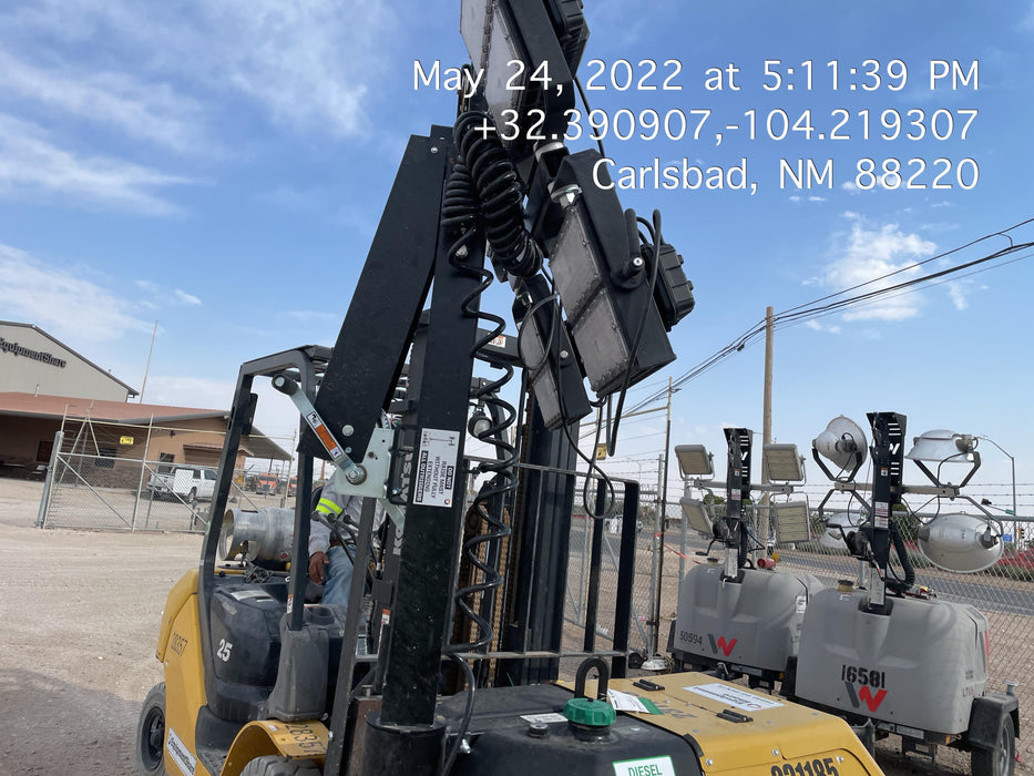 2022 Allmand NLV3GR (4) LED Light Fixture 350W, 23' Vertical Mast, 3kW Prime, Towable, Deep Sea L401, Leveling Jacks, Yanmar T4F 5.8hp