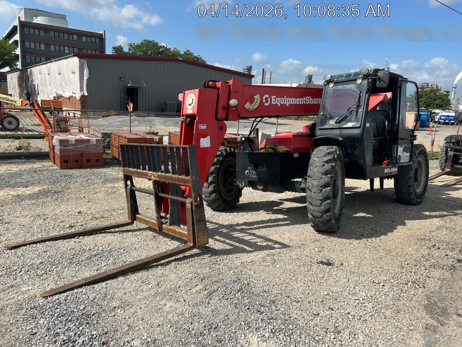 2019 Manitou MTA8044 74hp T4F, Cab/Heat/Air, Cab and Boom LED work lights, Auxiliary Hydraulics, Solid Tires, Amber strobe, Lift Hook 66" Carriage, 60" Forks