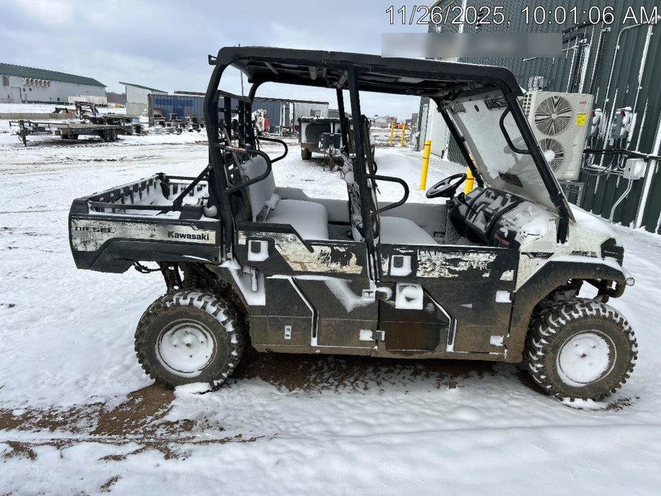 2019 Kawasaki MULE PRO-DX Kawasaki Mule 4x4 Diesel UTV w/Hard Top, Windshield, Beacon, Backup Alarm, ES Keypad/Hardware Installed
