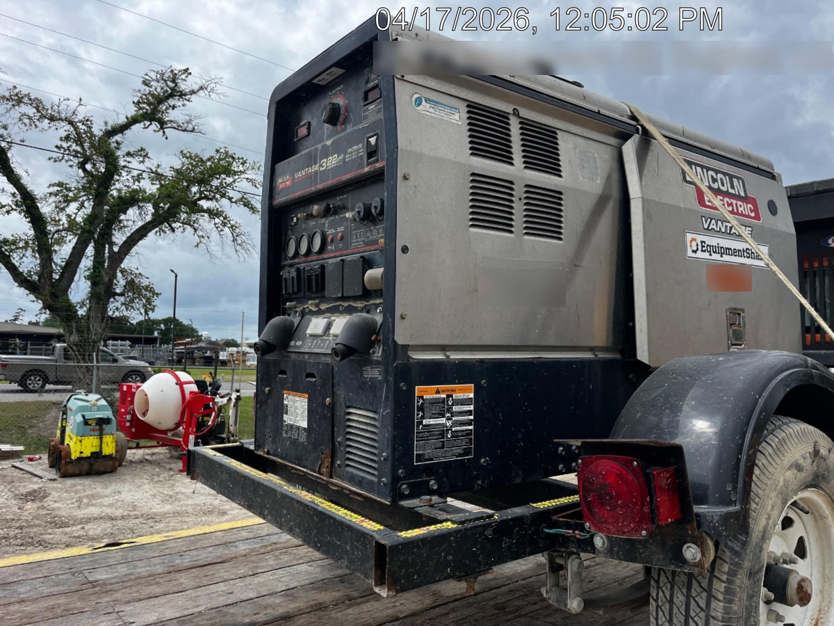 2020 Lincoln Electric Vantage 322 Welder Ready-Pak 3, w/ GPS & Decals (includes trailer, cable rack, fender light kit)