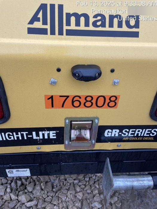 Allmand NLV3GR (4) LED Light Fixture 350W, 23' Vertical Mast, 3kW Prime, Towable, Deep Sea L401, Leveling Jacks, Yanmar T4F 5.8hp