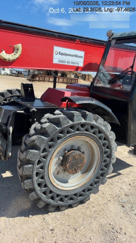 2019 Manitou MTA10055 Cab/Heat/Air, 120 HP, Solid Tires, Work Lights, Lift Hook, Auxiliary Hydraulics w/66" Carriage and 60" Forks