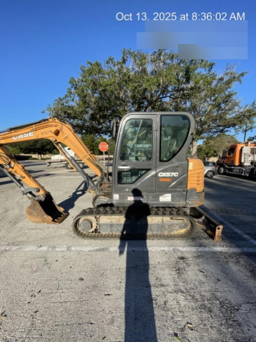 2018 Case CX57C CLOSED CAB A/C, LONG ARM, RUBBER TRACKS, AUX HYD