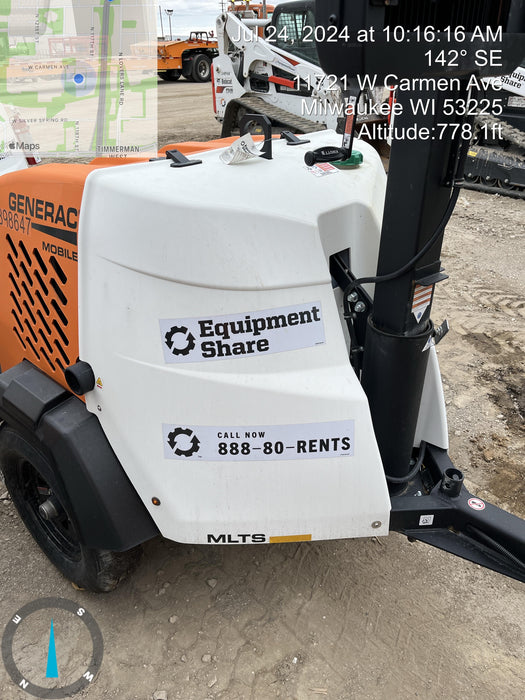 2024 Generac MLT2 Diesel, Flex Switch 120V Input, Powerzone Controller, 
(4) 320W LED Lights, 4kW Generator, 39.9 Gal Fuel Tank, 2" Ball, T3