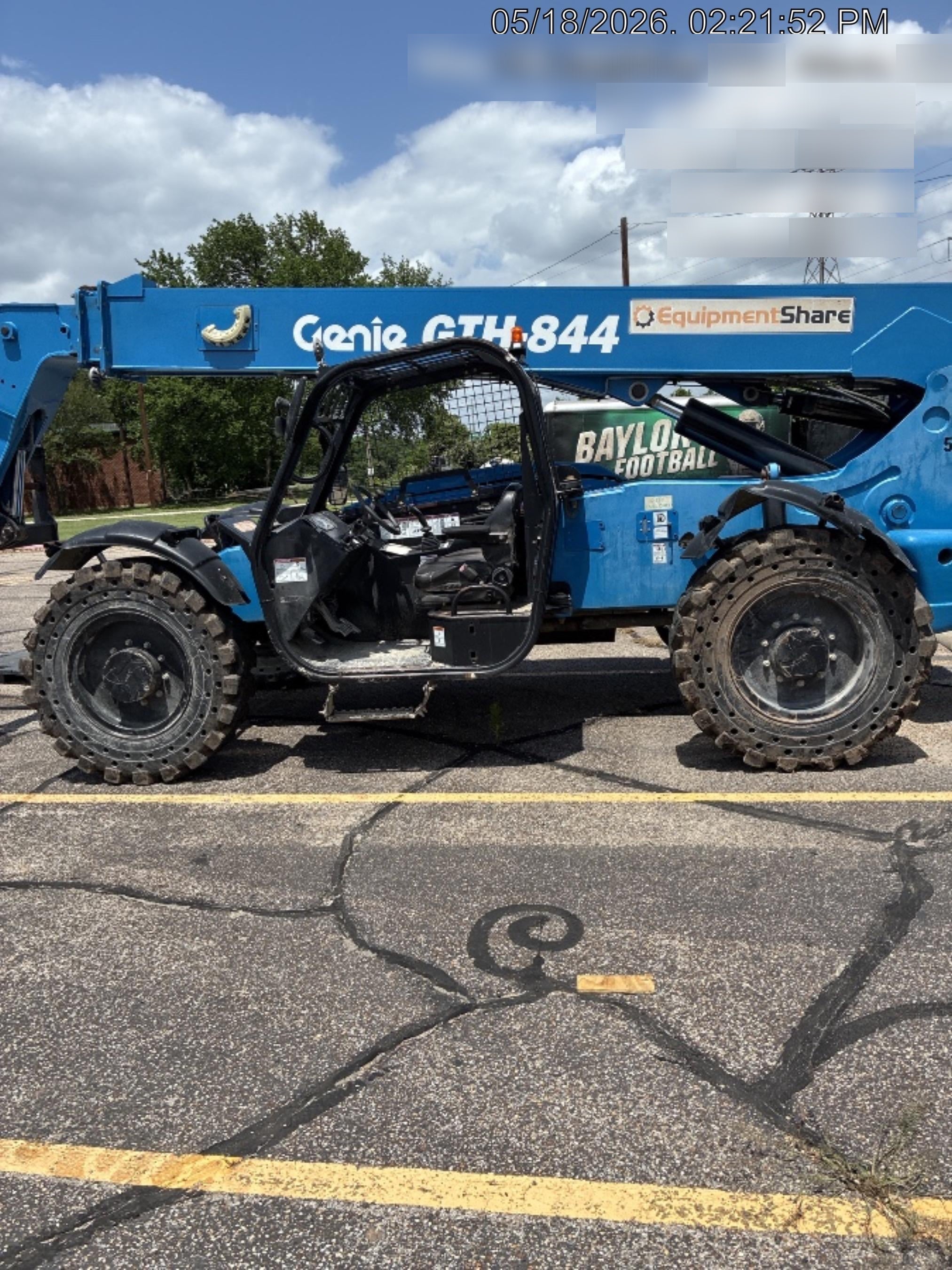 2017 Genie GTH-844 Genie GTH-844, Solid Tires, 60" carriage/forks, Open ROPS, Work Lights