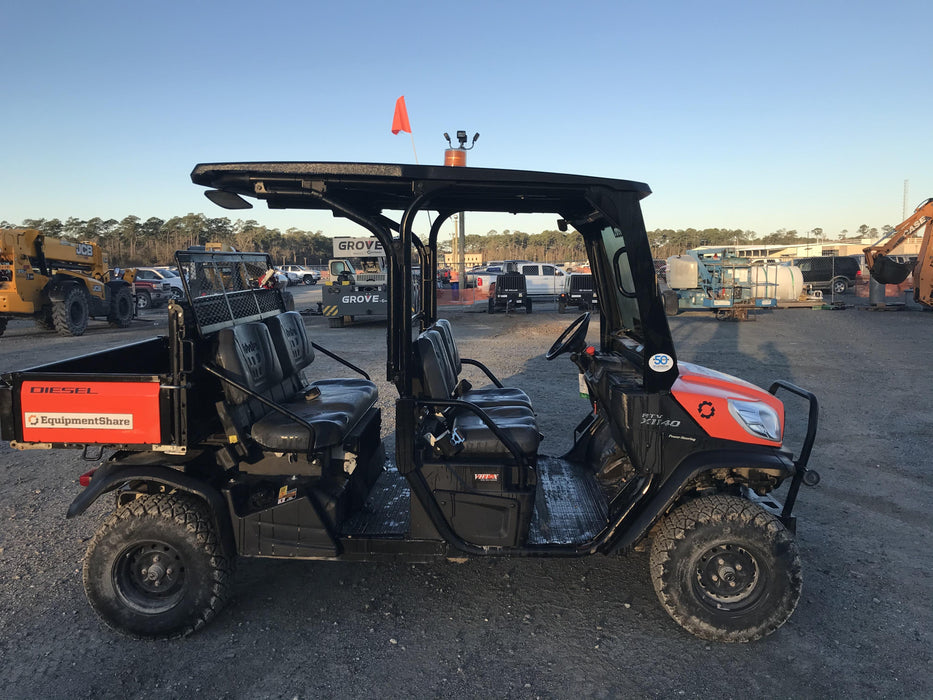 2019 Kubota RTV-X1140W-H 4wd Utility Cart, LED Strobe, Windshield Tempered Glass, Plastic Canopy, Wire Harness Kit, Backup Alarm