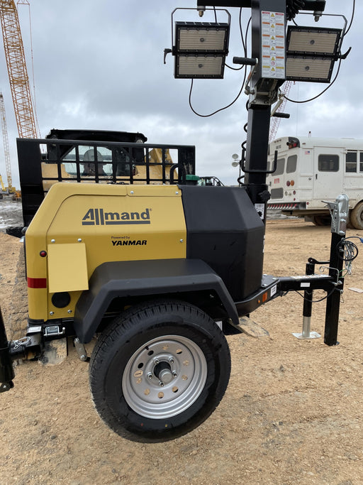 2022 Allmand NLV3GR (4) LED Light Fixture 350W, 23' Vertical Mast, 3kW Prime, Towable, ES Decals, T3