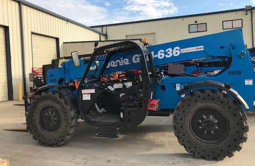 2018 Genie GTH-636 Genie GTH-636 w/Open ROPS, Solid Tires, Work Light/Beacon, 48" Carriage and Forks