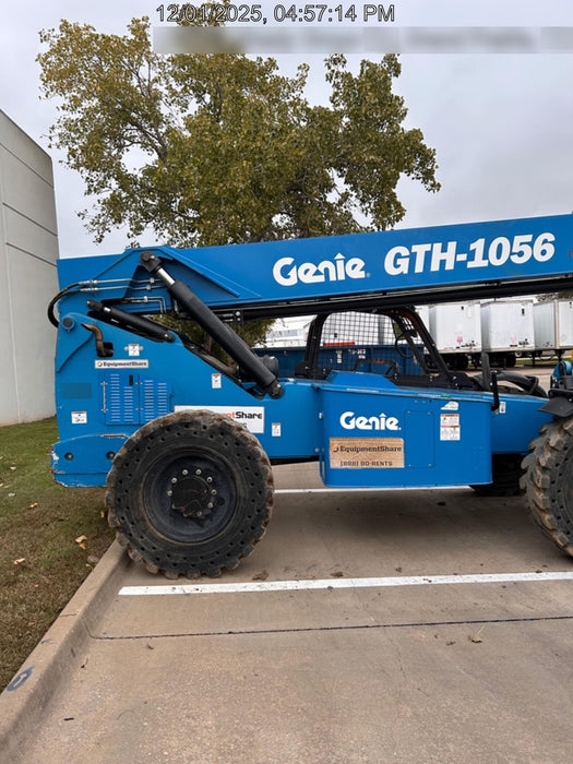 2018 Genie GTH-1056 Genie GTH-1056 w/ROPS, Work Lights, Solid Tires, RH Cab Mesh, Beacon, 60" Carriage and Forks