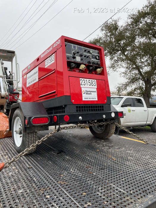 2022 Shindaiwa DGW400MDL Kubota D902 Engine, 23 HP, Dual Op Welder, Wire, Arc, Droop Stick, Tig, and CC Stick Functionality, Simulphase, 3 Phase and 1 Phase Gen Output, Single Axle NB Trlr, Slr Trckl Chrg 12V 12W, Fire Ext