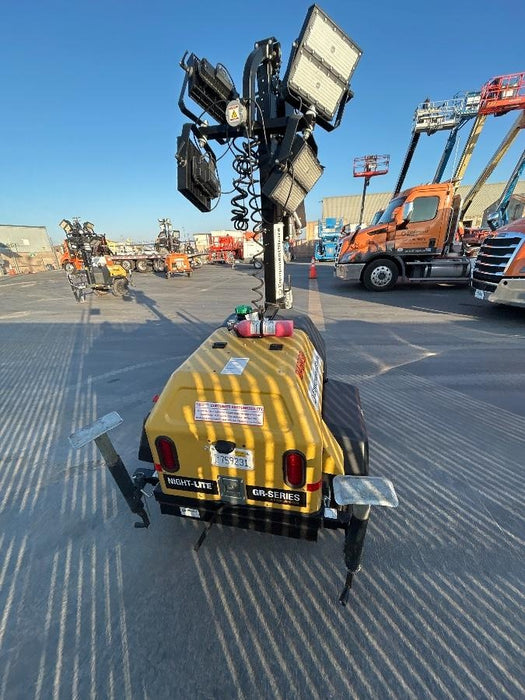 2022 Allmand NLV3GR (4) LED Light Fixture 350W, 23' Vertical Mast, 3kW Prime, Towable, ES Decals, T3