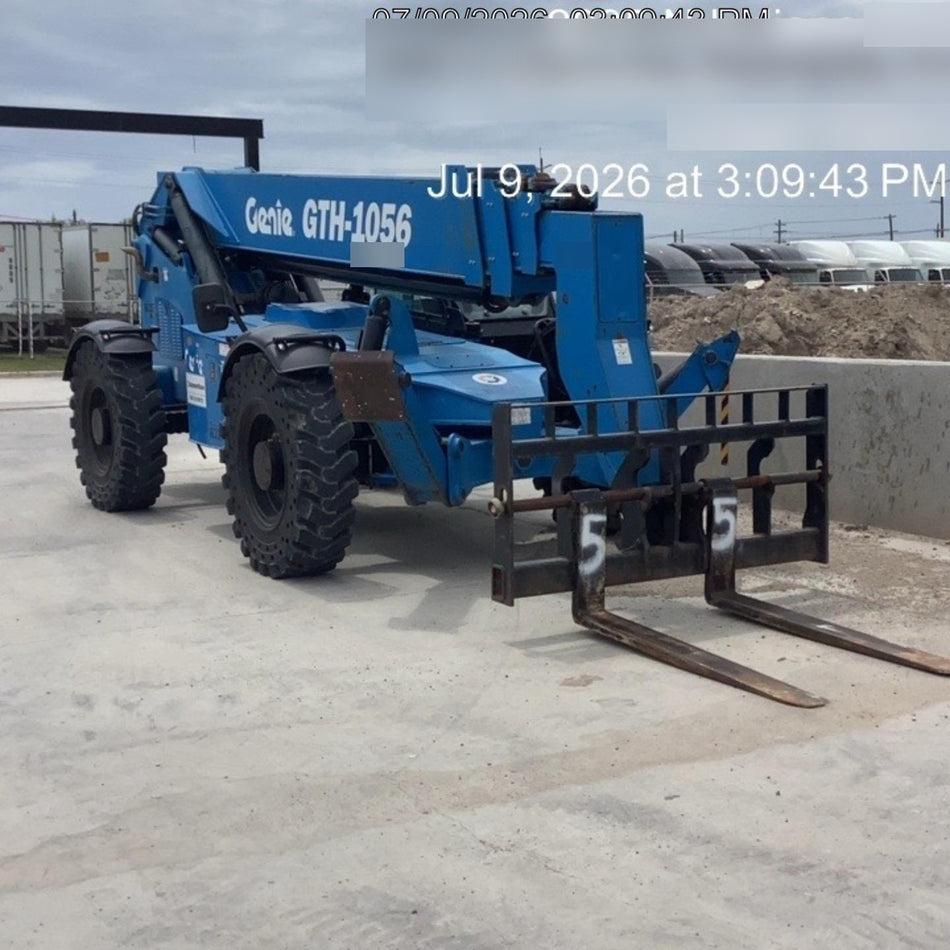 2018 Genie GTH-1056 Genie GTH-1056 w/CAB, Solid Tires, Work Lights, 60" carriage/forks, cab mesh, beacon
