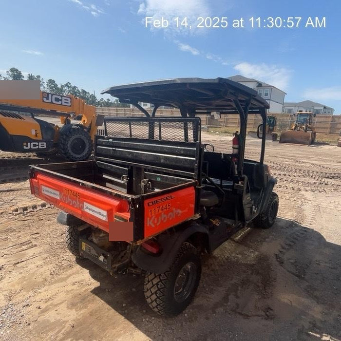 Kubota RTV-X1140W-H 4wd Utility Cart, 4 Seat, Diesel, LED Strobe, Windshield Tempered Glass, Plastic Canopy, Wire Harness Kit, Backup Alarm