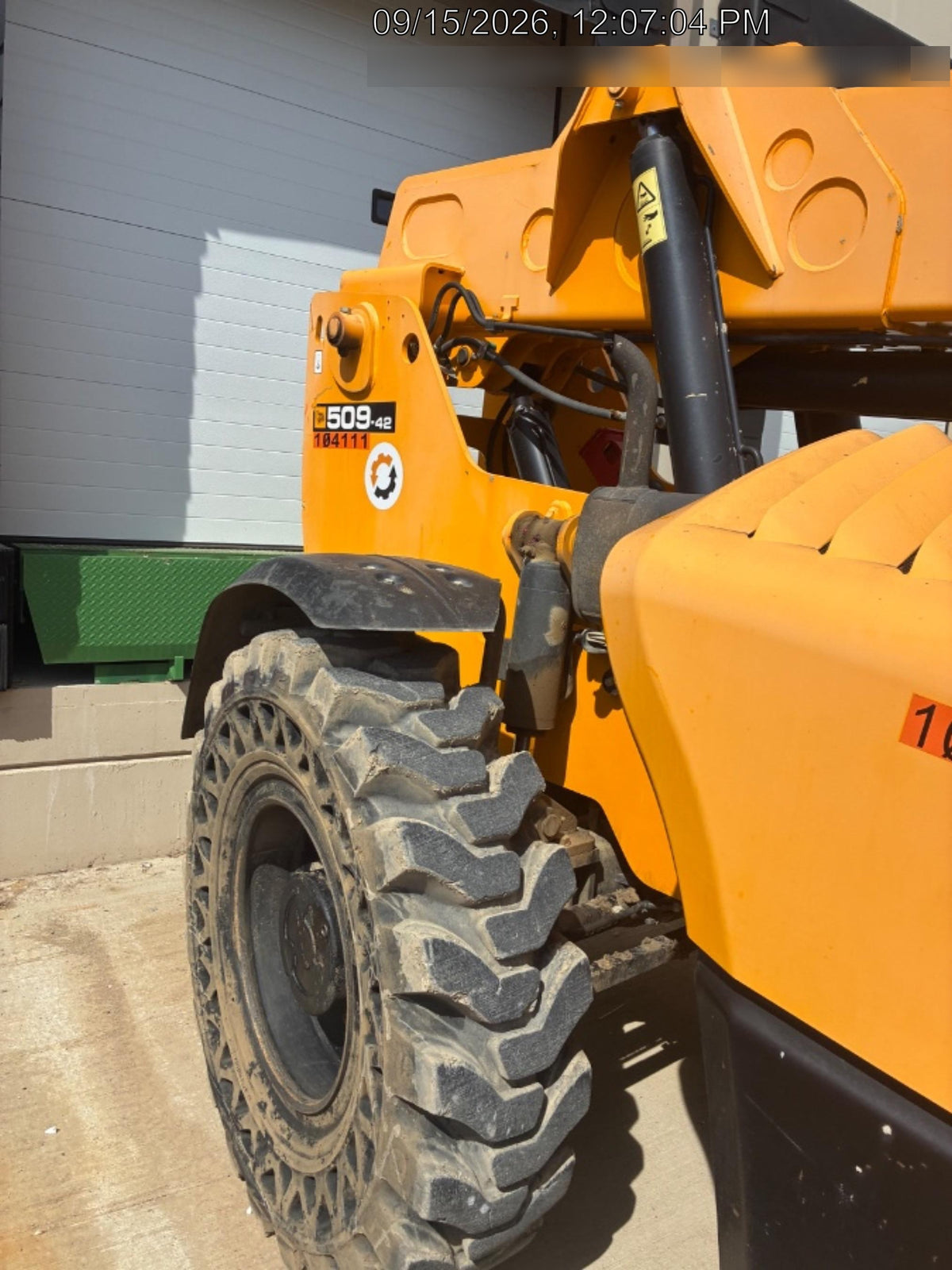 2020 JCB 509-42 Canopy, Solid Tires, Work Lights, Beacon, Aux Hydraulics, Back up Alarm, Lifting Eye, ES Decals
