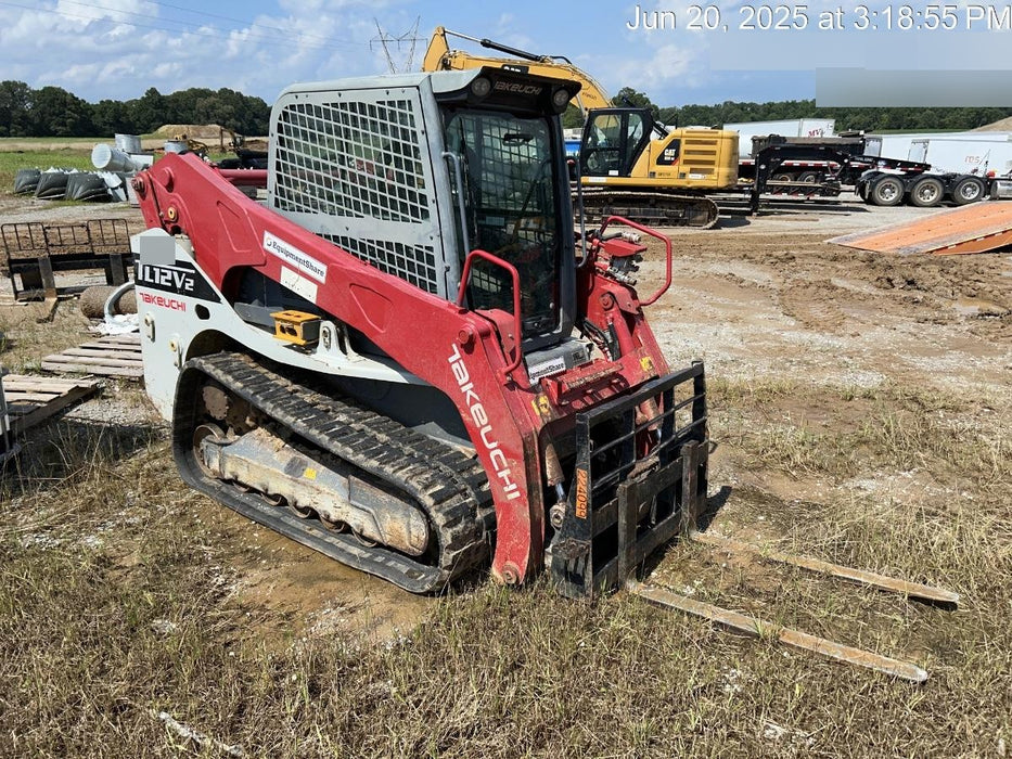 2018 Takeuchi TL12V2C Takeuchi TL12V2C Cab Skid Steer Track Loader, 80" HD dirt bucket with 9 teeth