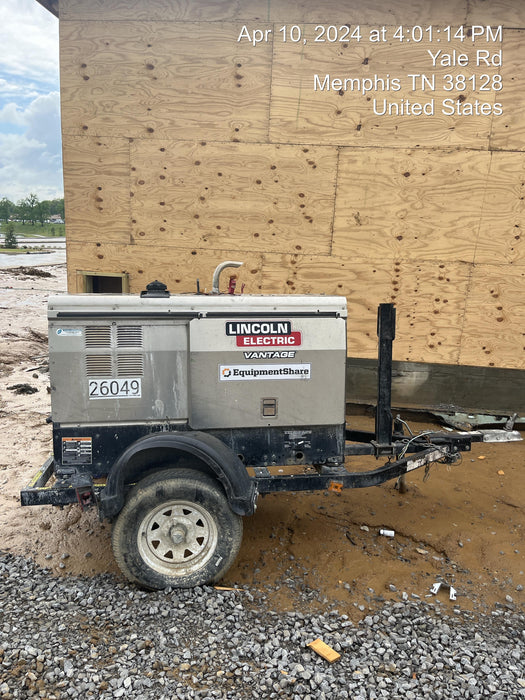 2019 Lincoln Electric Vantage 322 Lincoln Vantage 322 Welder w/Trailer, Light Kit, Cable Rack