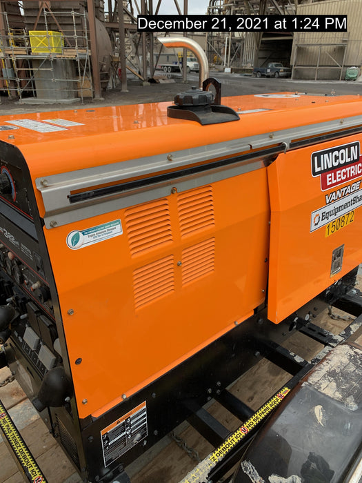 2021 Lincoln Electric Vantage 322 Vantage 322 Ready Pak 3 w/ Telematics & Decals, ORANGE (includes trailer, cable rack, fender light kit)