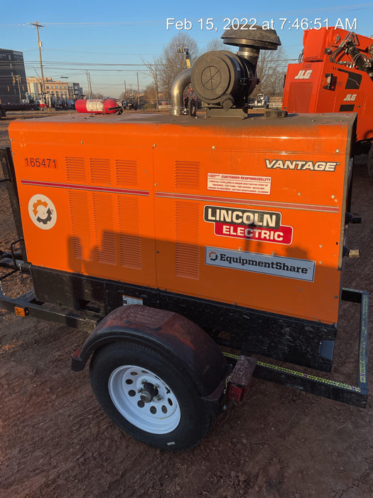 2021 Lincoln Electric Vantage 549X Ready Pak 3, ORANGE (includes trailer, cable rack, fender light kit)