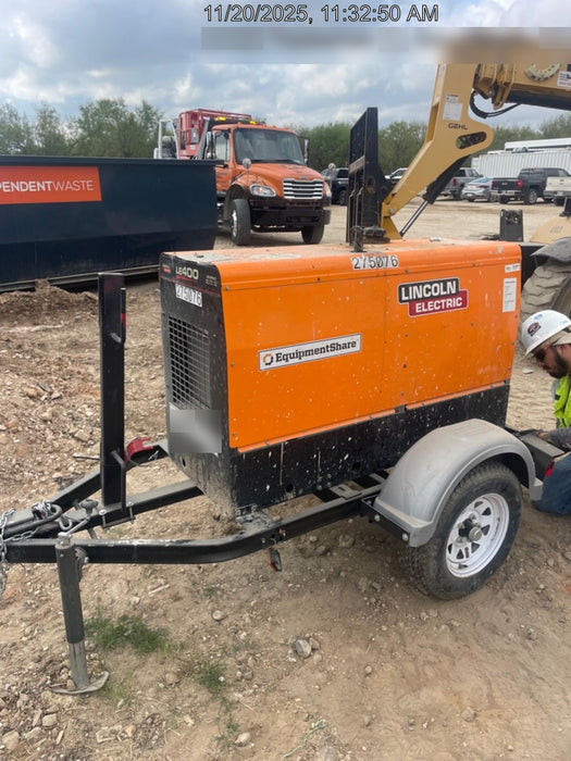 2022 Lincoln Electric LE400 Kubota V1505, Trlr, Cable Rack, Light Kit, ES Decals, T3