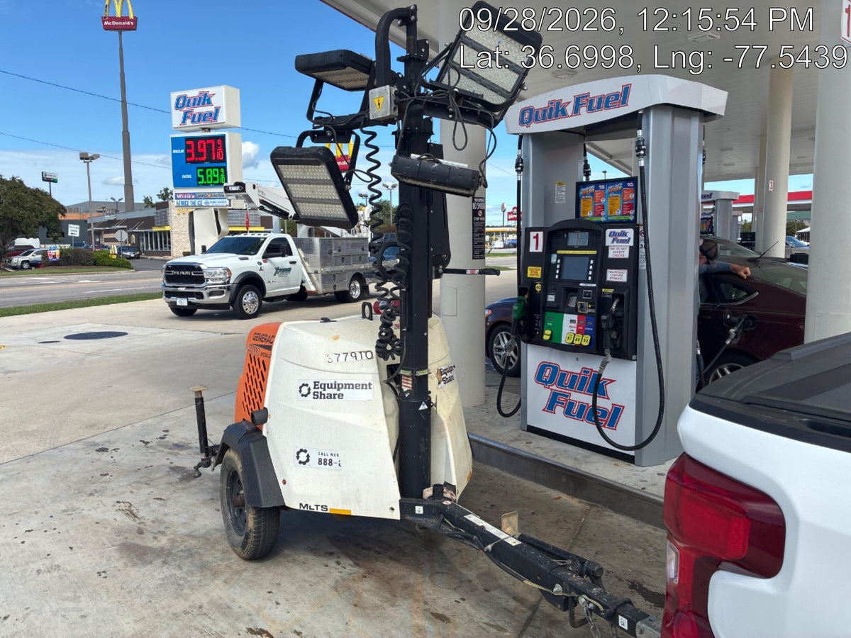 2023 Generac MLT2 Diesel, Flex Switch 120V Input, Powerzone Controller, 
(4) 320W LED Lights, 4kW Generator, 39.9 Gal Fuel Tank, 2" Ball, T3