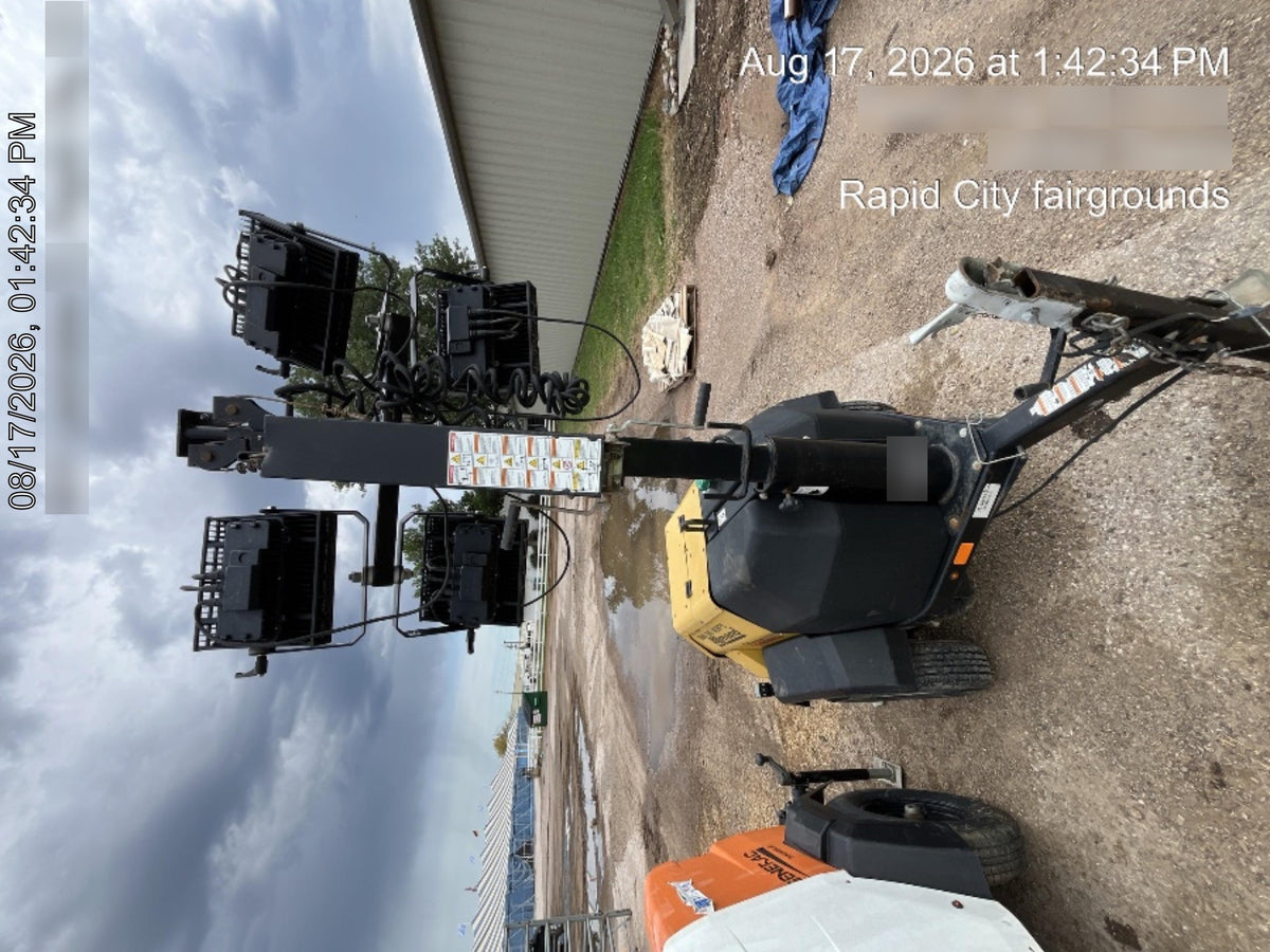 2022 Allmand NLV3GR (4) LED Light Fixture 350W, 23' Vertical Mast, 3kW Prime, Towable, ES Decals, T3