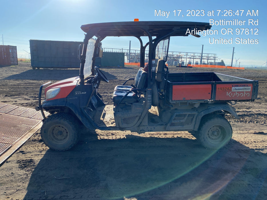 2021 Kubota RTV-X1140W-H Plastic Canopy, Windshield Acrylic Clear, LED Strobe Light, Wire Harness Kit, Back up Alarm