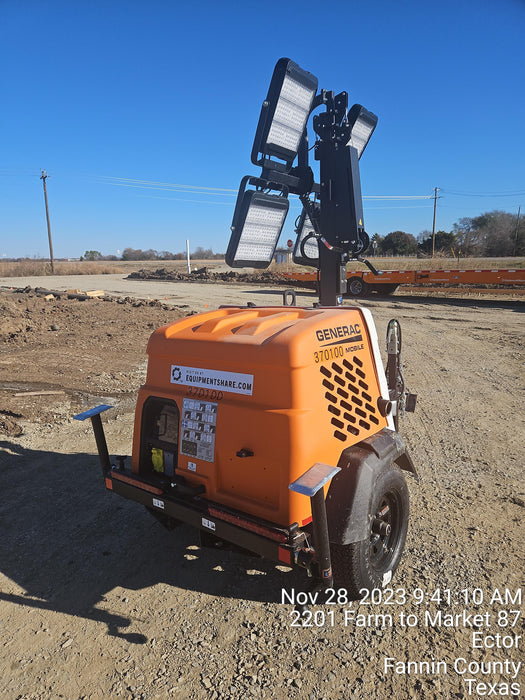 2023 Generac MLT2 Diesel, Flex Switch 120V Input, Powerzone Controller, 
(4) 320W LED Lights, 4kW Generator, 39.9 Gal Fuel Tank, 2" Ball, T3
