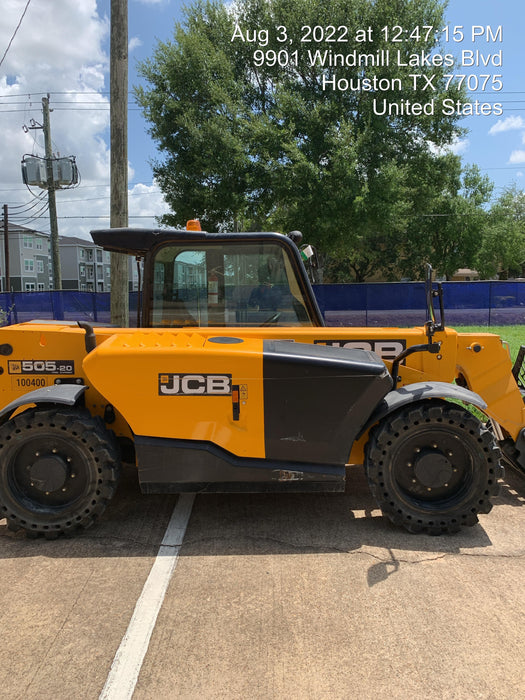 2020 JCB 505-20TC Cab/Heat/Air, Solid Tires, Work Lights, Beacon, Aux Hydraulics, Back up Alarm, ES Decals