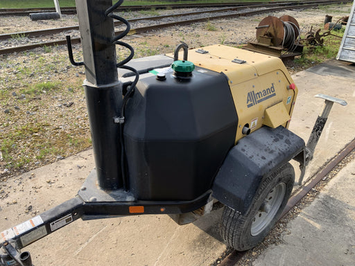 2022 Allmand NLV3GR (4) LED Light Fixture 350W, 23' Vertical Mast, 3kW Prime, Towable, Deep Sea L401, Leveling Jacks, Yanmar T4F 5.8hp