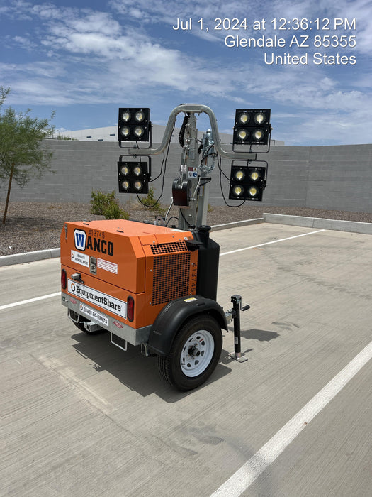 2024 Wanco WLTT-4MM4K Diesel, Deep Sea Controller, Shore Power Plug, Auto Start, (4) 350W LED Floodlights, 4kW Generator, 60 Gal Fuel Tank, 2" Ball, T3