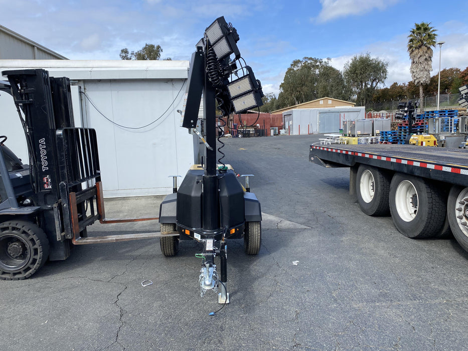 2022 Allmand NLV3GR (4) LED Light Fixture 350W, 23' Vertical Mast, 3kW Prime, Towable, ES Decals, T3