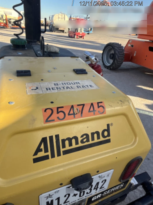 2022 Allmand NLV3GR (4) LED Light Fixture 350W, 23' Vertical Mast, 3kW Prime, Towable, ES Decals, T3