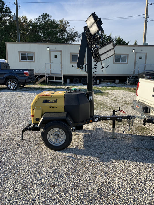 2022 Allmand NLV3GR (4) LED Light Fixture 350W, 23' Vertical Mast, 3kW Prime, Towable
