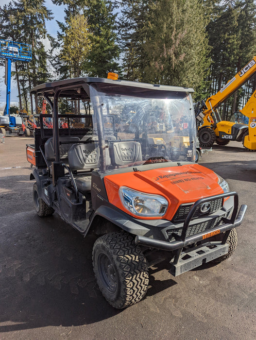 Kubota RTV-X1140W-H 4WD utility cart -LED strobe -Windshield tempered glass -Plastic canopy -Wire harness kit -Backup alarm