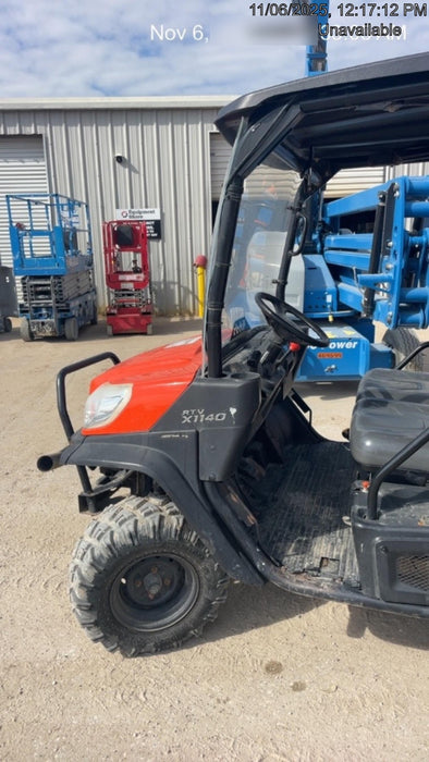 2021 Kubota RTV-X1140W-H Plastic Canopy, Windshield Acrylic Clear, LED Strobe Light, Wire Harness Kit, Back up Alarm