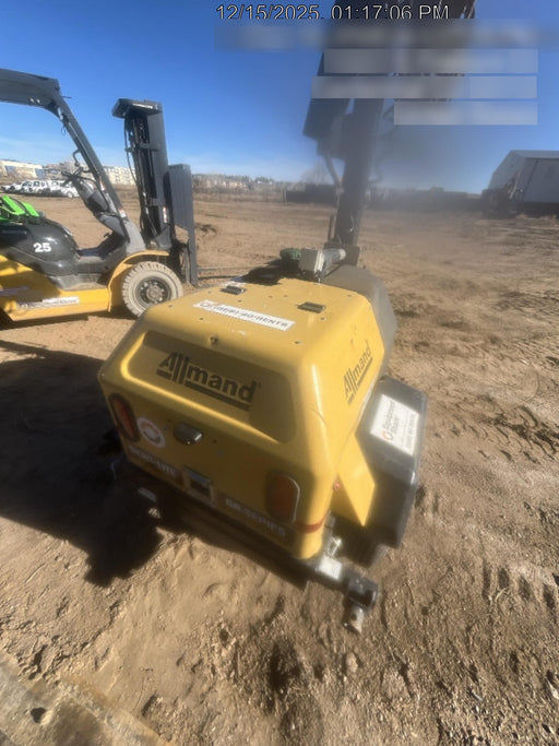 2022 Allmand NLV3GR (4) LED Light Fixture 350W, 23' Vertical Mast, 3kW Prime, Towable, Deep Sea L401, Leveling Jacks, Yanmar T4F 5.8hp