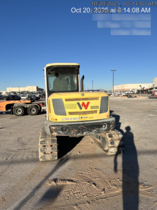 Wacker Neuson ET90 Enclosed Cab, Hybrid Tracks, Long Dipperstick, Bucket