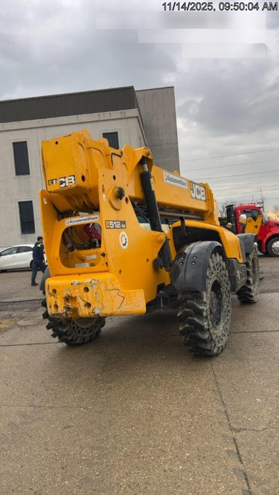 2019 JCB 512-56 Cab/Heat/Air, 109 HP, Solid Tires, STD Worklight, Beacon, Aux Hydraulics, Lifting Eye, Back up Alarm w/66" Carriage/60" Forks